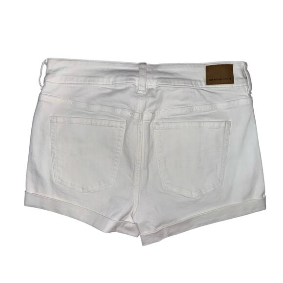 American eagle AE Next Level High-Waisted White Denim Short Shorts size 8 - Picture 8 of 8